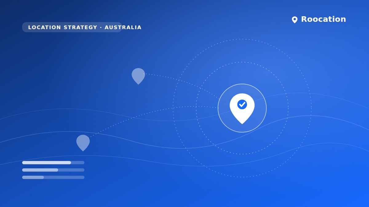 Branded Roocation graphic: evaluating candidate business locations across an area map